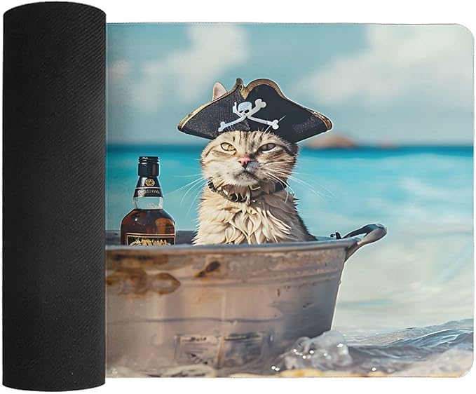 XXL Gaming Mouse Pad Animal Funny Dog Cat XXL Gaming Mouse Pad Large Desk Mat Protector for Desktop Anti-Slip Rubber Extended Computer Keyboard Mat Writing Pad for Work Office 15.7 * 35.4 inB-1762