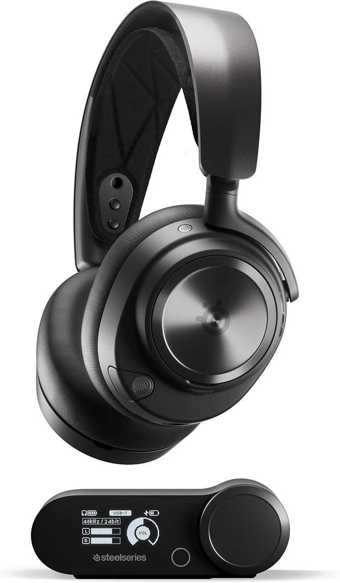 SteelSeries Arctis Nova Pro Wireless Xbox Multi-System Gaming Headset - Premium Hi-Fi Drivers - Active Noise Cancellation Infinity Power System - Stealth Mic - Xbox PC PS5 PS4 Switch Mobile