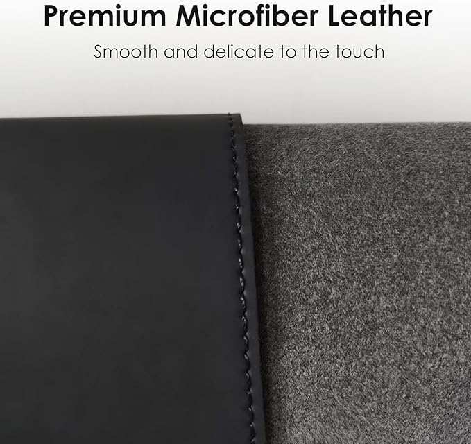 Magnetic Mouse Pad with Wireless Charging 35.4'' x 16.9'' Extra Large Desk Pad Waterproof and Scratch-Resistant Mousepad Charcoal Black Computer Mouse Mat for MacBook PC Laptop