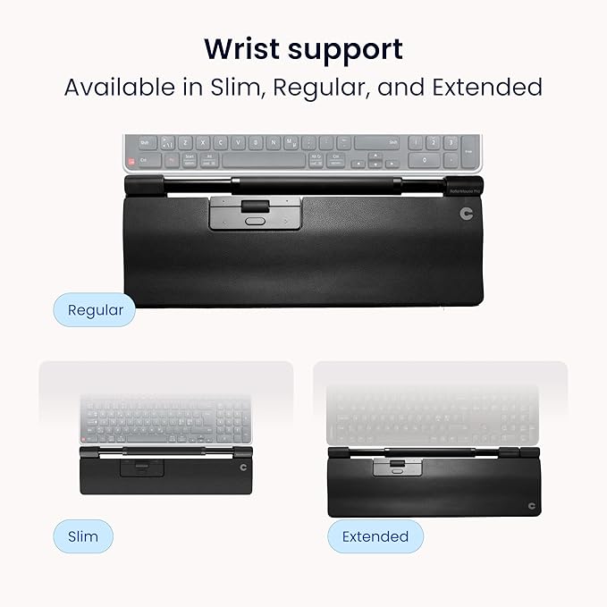 Contour RollerMouse Pro Ergonomic Central Rollerbar Design for Neck Shoulder &amp Wrist Pain Relief 6 Programmable Buttons 600-2800 DPI Productivity Plug &amp Play Mac &amp PC - Wireless - Exte