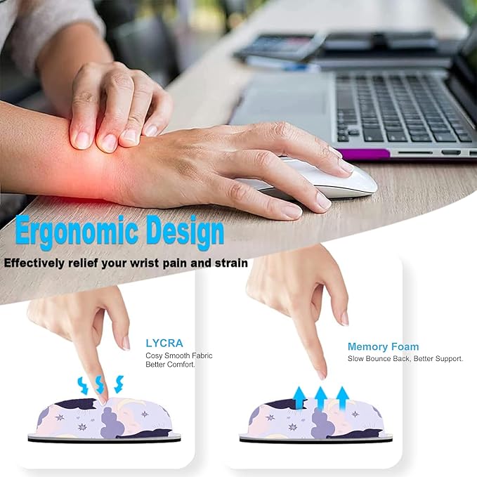 Keyboard Wrist Rest and Mouse Pad Set31.5x11.8 Inches Desk MatWaterproof Non-Slip Ergonomic Wrist Support for Pain ReliefExtended Desk Protector for Office Home GamingCute Cat Design