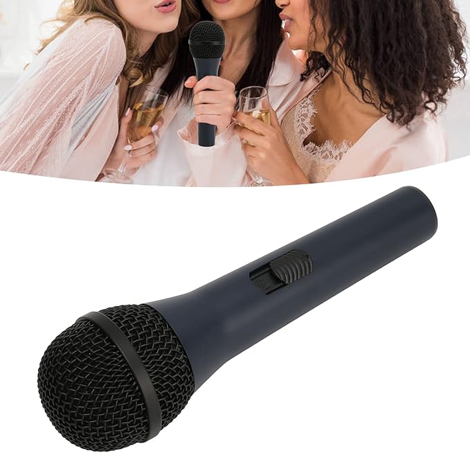 Wired Handheld Microphone Dynamic Karaoke Mic with 635mm. Plug Noise Reduction Metal Microphone for Singing Cardioid Pickup Includes 5m Cable for Speaker Amplifier