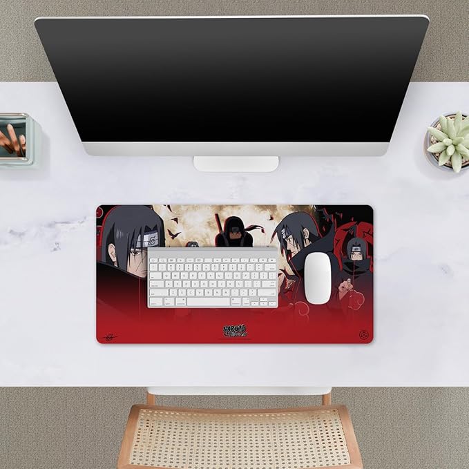 Head Case Designs Officially Licensed Naruto Shippuden Itachi Graphic Art 23.62 x 11.81 x 0.12 inches (600 x 300 mm) - L Gaming Office Desk PC Keyboard Mouse Mat Pad