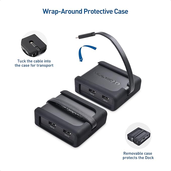 Cable Matters Dual Monitor USB C Hub (USBC Dock) with Dual 4K HDMI 2X USB 2.0 Ethernet and 100W Charging - Thunderbolt 4 / USB4 / Thunderbolt 3 Port Compatible with Windows