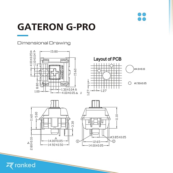 Pack of Gateron ks-9 G PRO Switches for Mechanical Gaming Keyboards | Plate Mounted | Pre Lubed (Gateron PRO Yellow 120 Pcs)