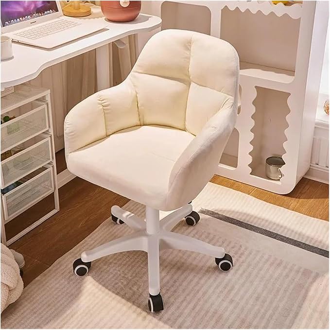 Computer Chair Mobile Computer Office Chair White Theater Rolling Swivel Dining Chair Gaming Luxury Chaise De Bureau Office Furniture (Color : A)