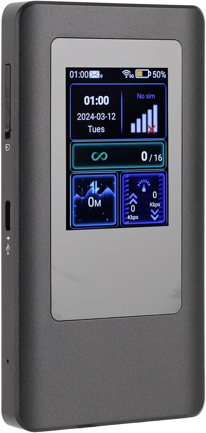 5G Mobile Hotspot Gigabit Dual Band Portable Mobile Hotspot for Travel 5G High Speed Hotspot Router Support 16 Devices for Travel Business