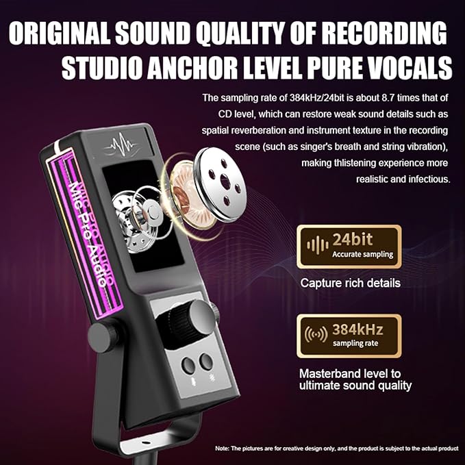 Dynamic Microphone Noise Reduction for Gaming Streaming Mobile Clear Sound and Multi Platform Compatibility Instrument Mic