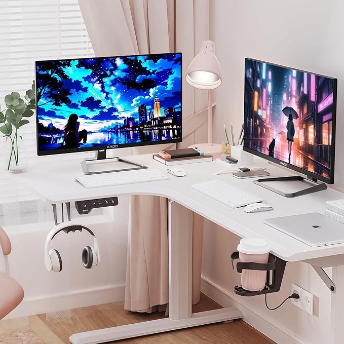 Kado Dual Monitor Setup - 2-Pack 27 4K 3840x2160 Computer Monitor 70Hz UHD VESA Mount HDMI Office Gaming Built-in Speakers (U27 Dual Series)