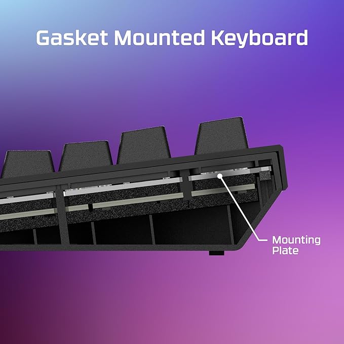 HyperX Alloy Rise 75 – Hot-Swappable 75% Mechanical Gaming Keyboard PC Ambient Light Sensor Gasket Mounted HyperX Linear Switches
