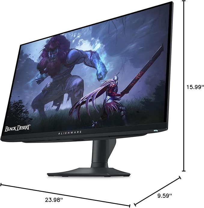 Alienware AW2725DF OLED Gaming Monitor - 26.7-inch Quantom-Dot WQHD (2560x1440) 360Hz 0.03Ms Display AMD FreeSync Premium Pro HDMI/DP/USB 3.2 Gen1 Height/Tilt/Swivel/Pivot Adjustability - Black