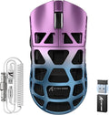 FELICON x Attack Shark R3 Magnesium Alloy Wireless Gaming Mouse 46g Ultra-Lightweight Skeletal Shell PAW3395 26K DPI 8K Polling Tri-Mode 2.4G/BT/Wired for PC Mac Laptop - Purple