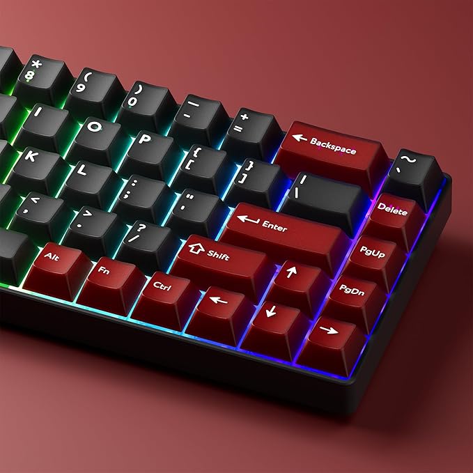 XVX Double Shot PBT Keycaps Set 216 Keys Cherry Profile Custom Keyboard Keycaps Jade Translucent Key caps Compatible with 61/64/68/84/87/100/104/108 ANSI and ISO Layout Mechanical Keyboard