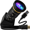 ELP 4K 60fps USB3.0 Webcam - HDMI &amp USB Output Dual Display Manual Zoom 10x Zoom High Speed H.264 5-50mm Lens
