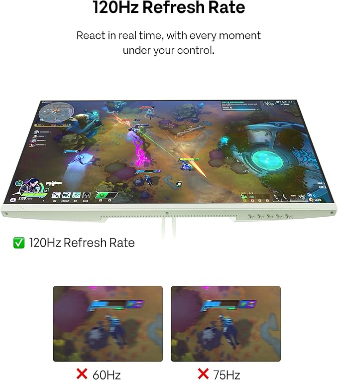 Pixio PX246 Wave Mint Green 24 inch 120Hz Refresh Rate FHD 1080p Resolution IPS Panel 4ms GTG Response Time Gaming Monitor PS1S Wave Mint Green Single Monitor Arm