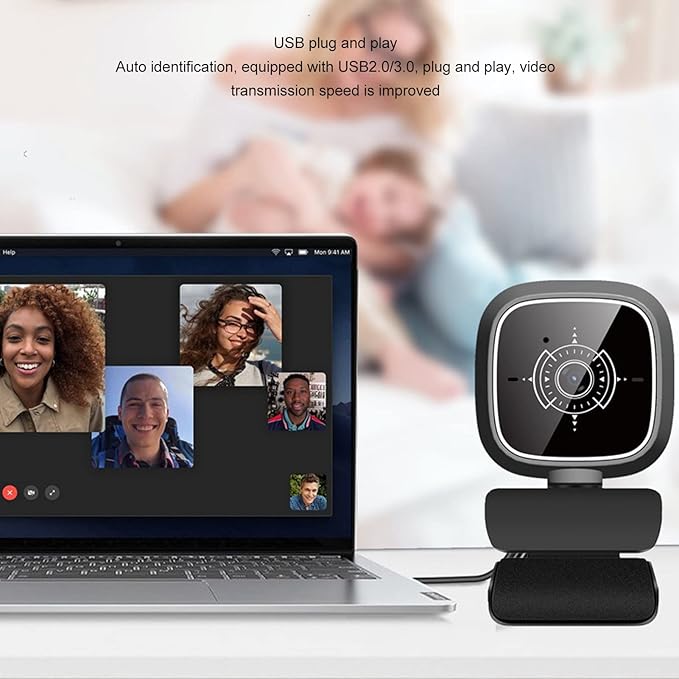 USB Webcam1080P Adjust Webcam Software Control CoverUSB 30FPS HD Computer Web Camera View Computer Camera and Play for LaptopDesktopConferencing and Video Calling