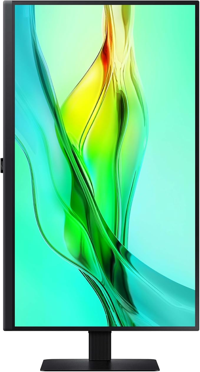 SAMSUNG 27 ViewFinity S6 (S60UD) Series QHD High Resolution Computer Monitor 100Hz HDR10 USB-C Built-In LAN Port Daisy Chain Support Easy Setup Height Adjustable Stand LS27D606UANXGO 2024