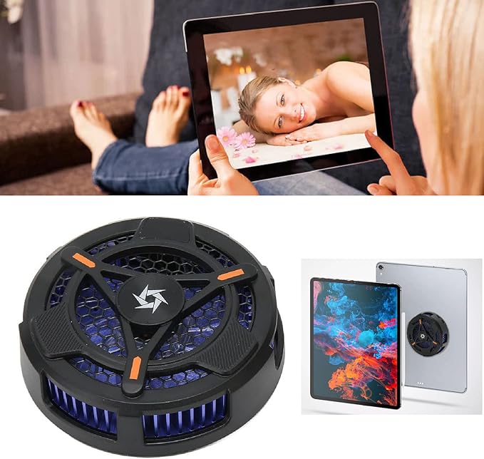 Pad Cooler Magnetic Tablet Cooler for Pad/Phone Two Levels to Heat Dissipation Advanced Cooling Technology for Mobile Gaming Streaming Type C Interface