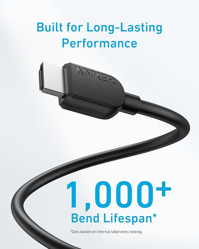 Anker HDMI Cable 8K@60Hz 6FT Ultra HD 4K@120Hz HDMI Cord USB C Hub 5-in-1 USBC to HDMI Splitter with 4K Display
