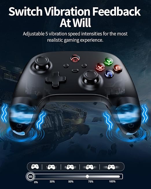 momen PC Gaming Controller Wireless for Switch 2/Steam Deck Controller with Hall Effect Joysticks &amp 2.4G Dongle PC Gaming Control with Paddles Black Bluetooth Gamepad for Windows/Android/iPhone