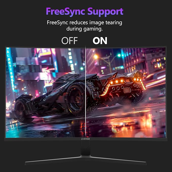 Z-Edge 27 inch Curved Gaming Monitor FHD 1080P 300Hz 240Hz PC Monitor Ultra-Fast MPRT 1ms Curved Monitor 1500R 16.7M Colors UG27H Frameless Bezel 2X DP 1.4 Ports and 2X HDMI 2.0 Ports
