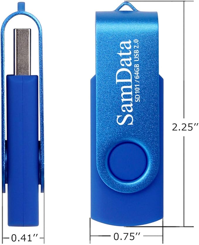 64GB USB Flash Drives 5 Pack 64GB Thumb Drives Memory Stick Jump Drive with LED Light for Storage and Backup (5 Colors: Black Blue Green Red Silver)