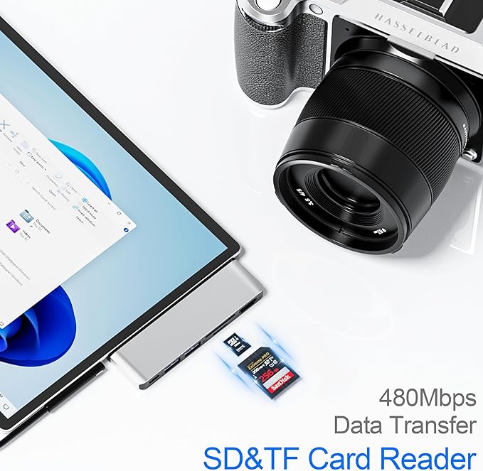 Surface Pro 7 Docking Station Surface Pro 7 USB Hub with 4K HDMI+ USB C Audio &amp Data Transfer+ 2 USB 3.0 Ports+ TF/SD Card Slot Surface Accessories Adapter for Surface Pro 7