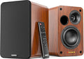 Saiyin Bluetooth Bookshelf Speakers 30W X 2 Powered TV Speakers with 3.5 Inch Woofer Turntable Speakers with Optical/AUX/RCA Input for PC and TV