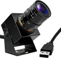 Global Shutter USB Camera 1200P Manual Zoom Webcam HD 90fps High Speed USB Camera with 2.8-12mm Lens Plug &amp Play for Machine Vision/High-Speed Inspection/Motion Analysis