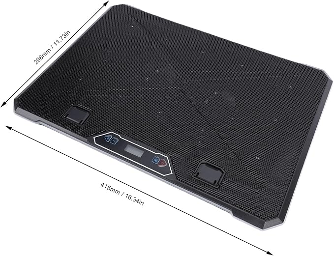 Gaming Laptop Cooling Pad 5 Levels Speed Cooling Fan RGB Lights LCD Display 8 Adjustable Height 2 USB Charging Ports Laptop Cooler for 12in to 19in (14 Fans)