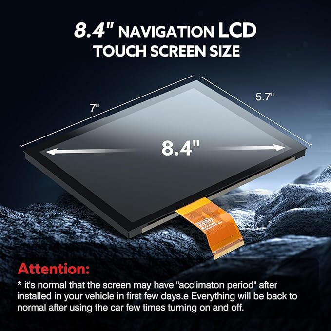 8.4 Uconnect Touch Screen 4C UAQ LCD Monitor Radio Navigation Compatible for Dodge RAM Chrysler Gladiator Compass Wrangler Cherokee Challenger Durango 2017-2022 Replace # LA084X01(SL)(02)