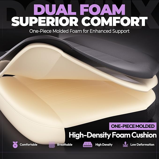 Dowinx PU Leather Gaming Chair with Footrest Big and Tall Ergonomic Computer Chair with Lumbar Support Wide Back Gamer Chair for Heavy People Purple