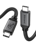 Silkland 80Gbps USB 4 for Thunderbolt 5 Cable 10FT/3M up to 120Gbps Bandwidth for Dual 8K 240W PD 3.1 Charging Braided USB C Video Cable Compatible Thunderbolt 4 MacBook iPhone 17 SSD Dock