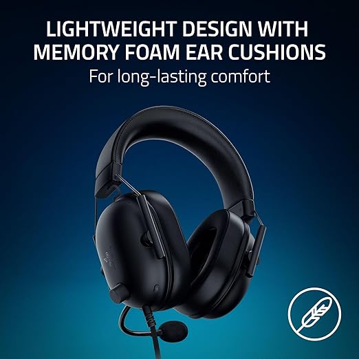 Razer BlackShark V2 X PlayStation Gaming Headset: 50mm Drivers - Cardioid Mic - Lightweight - Comfortable Noise Isolating Earcups - for PS5 Xbox Series X PC Switch via 3.5 mm Audio Jack - Black