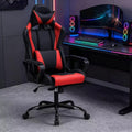 Gaming Chair Ergonomic Office Chair Desk Chair with Lumbar Support 360 Swivel &amp Rolling Computer Chair for Adults PU Leather Racing Style Supports 250lbs(Red)