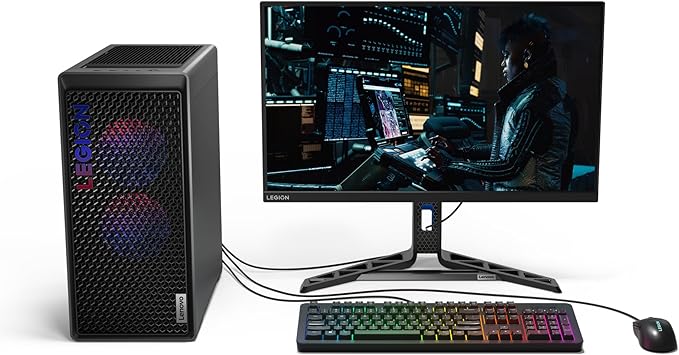 Lenovo Legion K310 RGB Wired Gaming Keyboard - Ultra-Fast Reaction Time with Tactile Keys Quiet Key Membrane Switches Silent Operation RGB Illumination - Water Resistant &amp Compact Design