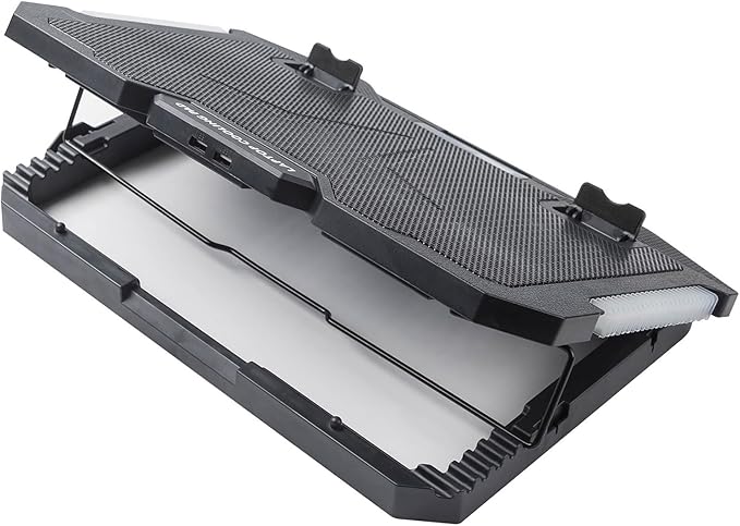 Laptop Cooling Pad Coolers Gaming Fan Stand Adjustable LED Quiet Fan 2 USB Port Heat Dissipation