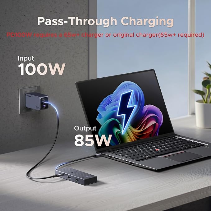 UGREEN 7 in 1 Docking Station Dual Monitor USB C Hub Dual 4K@60Hz HDMI Display 10Gbps USB-A/C Data Ports 100W PD Aluminum Revodok Pro Laptop Docking Station for HP Thinkpad Dell and More