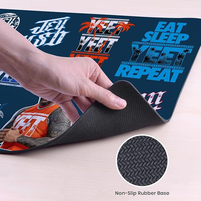 Head Case Designs Officially Licensed WWE Sticker Collage Jey USO 37.4 x 15.75 x 0.16 inches (900 x 400 mm) - XL Gaming Office Desk PC Keyboard Mouse Mat Pad