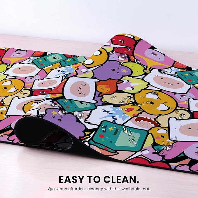 Head Case Designs Officially Licensed Adventure Time Pattern Graphics 37.4 x 15.75 x 0.16 inches (900 x 400 mm) - XL Gaming Office Desk PC Keyboard Mouse Mat Pad