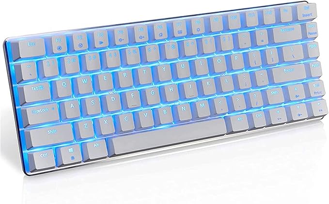 KeyboardComputer Gaming Mechanical Keyboard 82 Keys Floating Keycaps with Luminous Blue Axis for Laptop PCComputer PC