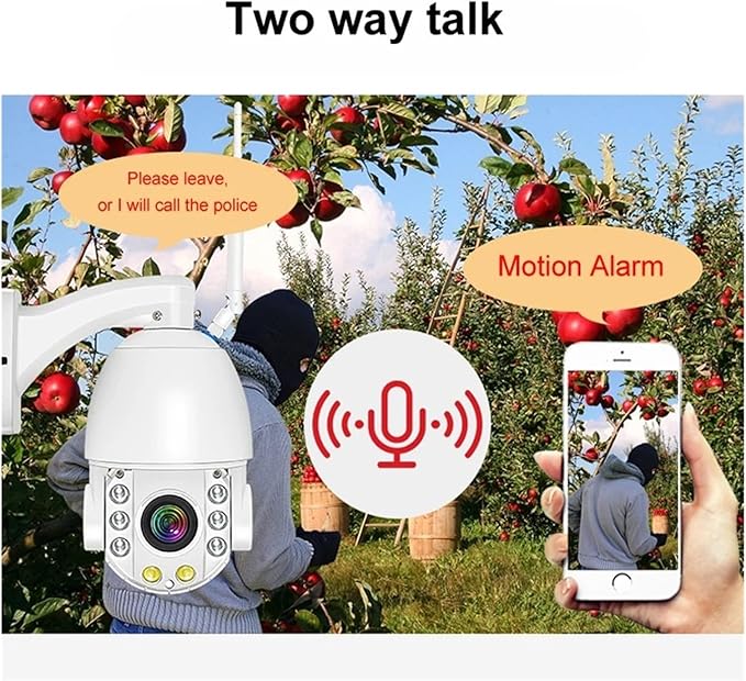 4K 8MP 5MP Two Way Talk Color Night Outdoor TF/SD WiFi IP PTZ Camera 30X Zoom(AU Plug4K 8MP WiFi PTZ)