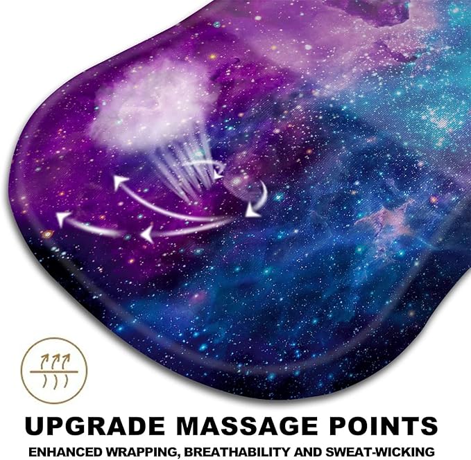 Mouse Pad Wrist Support Ergonomic Mouse Pad with Massage Dot Comfortable Computer Mouse Pad for Laptop Wrist Rest Pain Relief Mousepad with Non-Slip PU Base for Office &amp Home 12 x 8 in