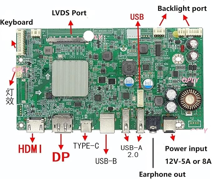 5K Controller Board Kit For A1419 A2115 27 Screen LM270QQ1 UHD+ 5120X2880 HDMI-compatible USB TYPE-C EDP Monitor(For LM270QQ1-SDC1)