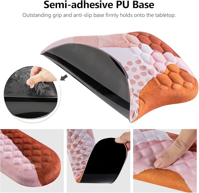 Mouse Pad Wrist Support Laokiiy 2 in1 Keyboard Wrist Rest+ Ergonomic Mouse Pad Non-Slip Wrist Rest for Computer Keyboard Made Easy Typing &amp Relieve Wrist Pain Boho