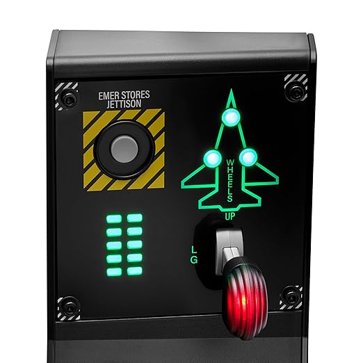 Thrustmaster Viper Panel: Backlit Control Panel For Use with Viper TQS or Standalone 43 Metal Action Buttons Jettison Trim Landing Gear Licensed by the U.S. Air Force (Compatible with PC)