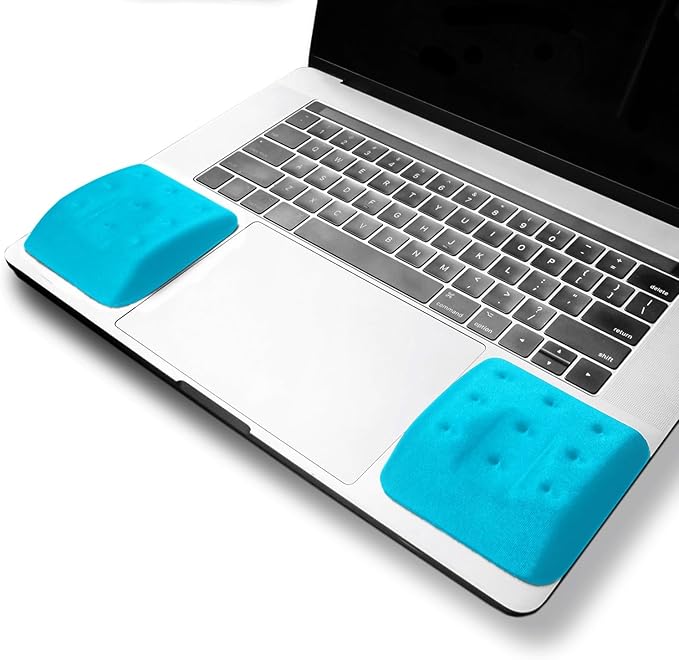WavePads by PostureUp– Original Two Pack Adjustable Wrist Rests for Laptop Keyboard Ergonomic Memory Foam Laptop Wrist Pads for Wrist Pain &amp Carpal Tunnel Memory Foam Wrist Support Pads (Island B