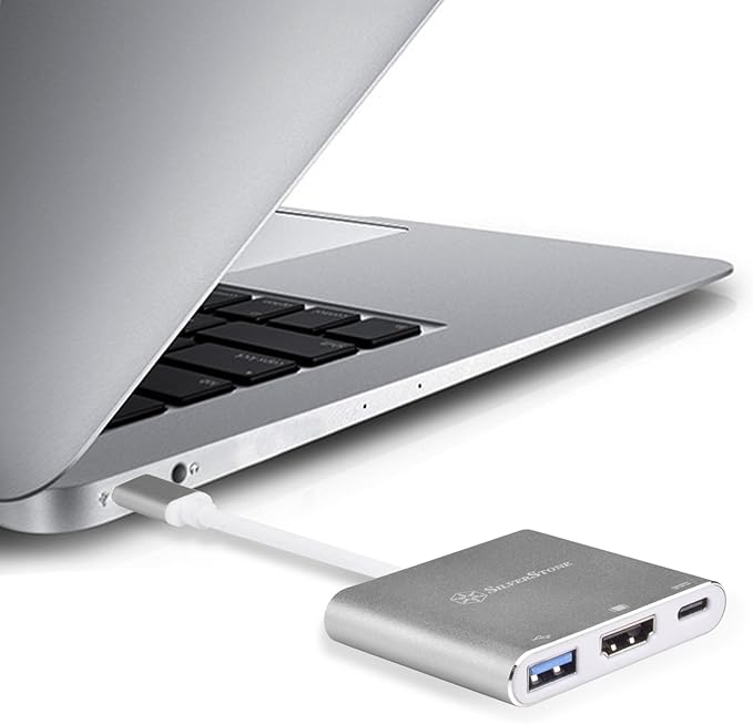 SilverStone Technology USB Type-C Multi-Purpose Hub Charcoal Gray (EP08C)
