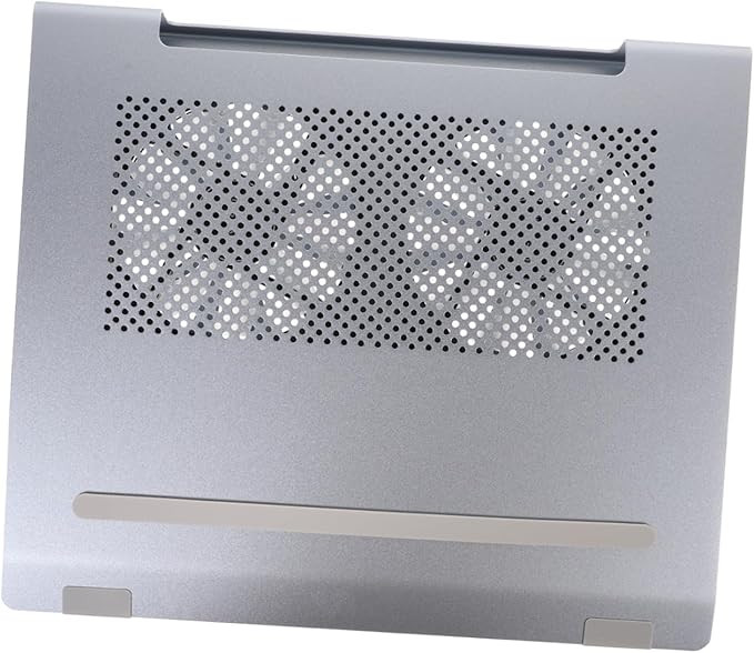 POPETPOP Laptop Cooler Pad Stand for 17.3 Inch Notebook Dual 12cm Cooling Fans RGB Light Fan for Heat Dissipation Aluminum Construction