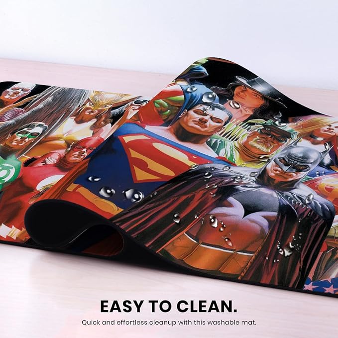 Head Case Designs Officially Licensed Justice League DC Comics Justice Volume 1 Comic Book Covers 37.4 x 15.75 x 0.16 inches (900 x 400 mm) - XL Gaming Office Desk PC Keyboard Mouse Mat Pad